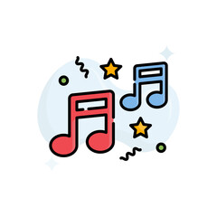 Compilation Party vector filled outline icon style illustration. EPS 10 File
