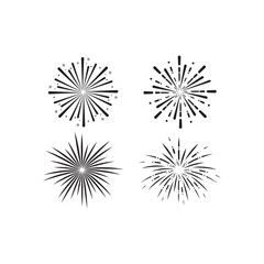 Fireworks icon design set bundle template isolated