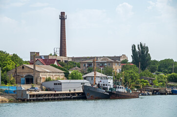 Fototapeta na wymiar Small port of fishing village