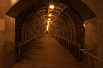 Fototapeta premium Pedestrian crosswalk tunnel across the road