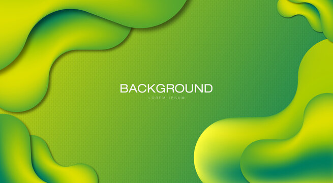 Green abstract waves New style background Free Vector