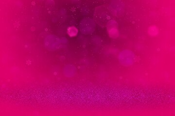 wonderful shiny glitter lights defocused bokeh abstract background and falling snow flakes fly, holiday mockup texture with blank space for your content