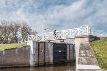 Genemuiden lock, Overijssel Province, The Netherlands