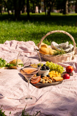 Picnic in a summer garden