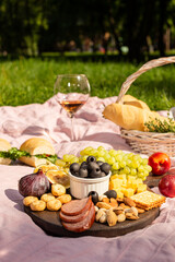 Picnic in a summer garden