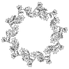 Fototapeta premium Calumba border frame dd ww herb isol