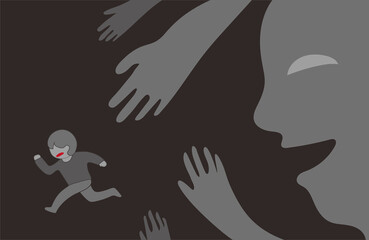 a child threatened by abuse and violence 