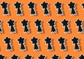 pattern: orange background and stars decor for home