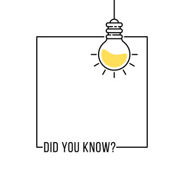 did you know like hanging bulb in frame