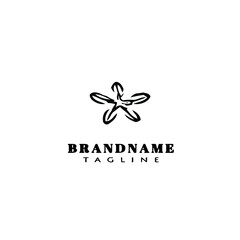 azalea flower logo icon concept template vector illustration