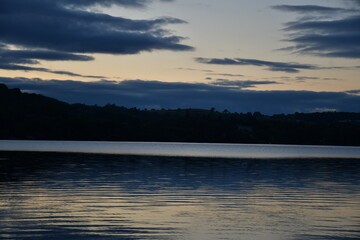 sunset over the lake