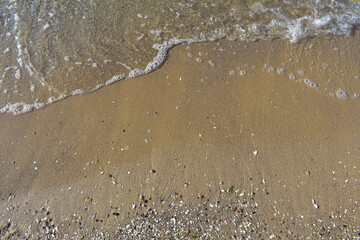 Empty sea and beach background with copy space