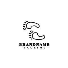baby foot prints logo icon design template vector illustration