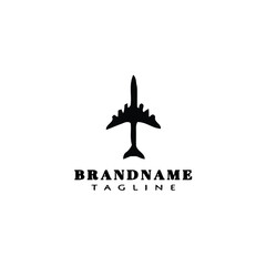 airplane logo simple icon design template vector illustration