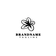 azalea flower logo icon cartoon template vector flat