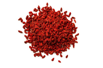 Naklejka premium Red berries goji isolated on a white background.