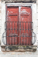 Cuban colonial weathered window, Camaguey