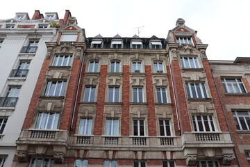 Immeuble d'habitation typique de Lille, ville de Lille, departement du Nord, France