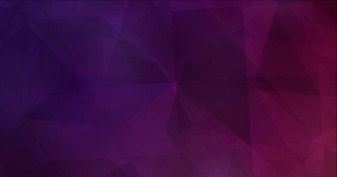 4K looping dark purple, pink polygonal video sample. Abstract holographic concept in motion style. Slideshow for web sites. 4096 x 2160, 30 fps. Codec Photo JPEG.