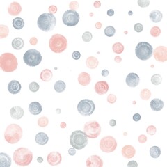 Fototapeta na wymiar Watercolour pastel dotted background. Polka dot, pattern, hand drawn, bubbles, colourful decoration. Backdrop for your own design.
