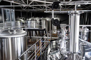 Craft beer brewing equipment in privat brewery