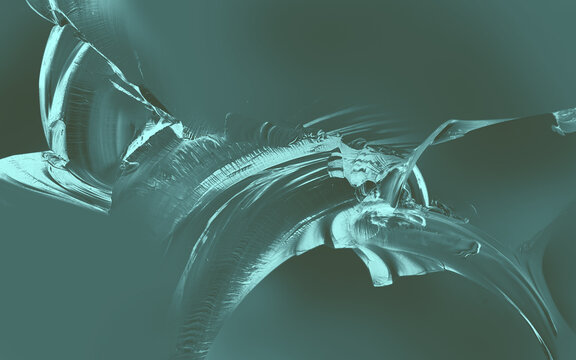 Artistic glowing surface against a dark turquoise background. Abstract texture background