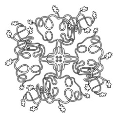 design black and white, CNC picture, decorative pattern