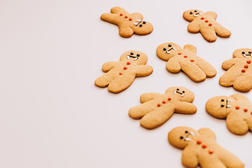 Scary halloween cookies, selective focus decoration on the black background. Halloween style