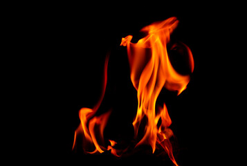 fire on black background