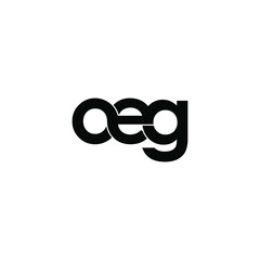 oeg initial letter monogram logo design