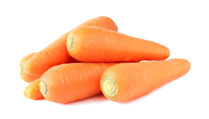 Fresh Carrots isolated on white background