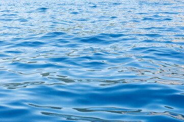 Wave on the blue sea surface. Natural background.