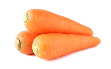 Fresh Carrots isolated on white background
