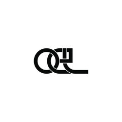 oel initial letter monogram logo design