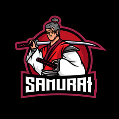 Samurai mascot esport logo