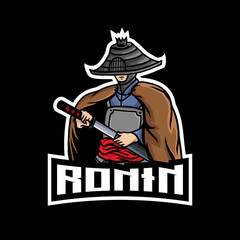 Ronin mascot esport logo