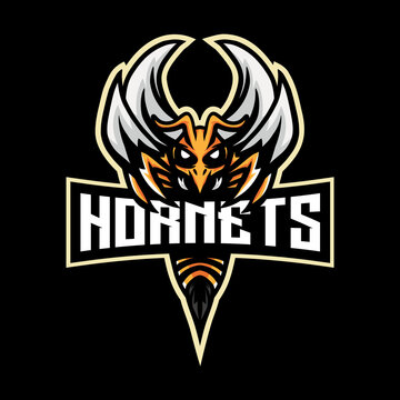 Hornet mascot esport logo