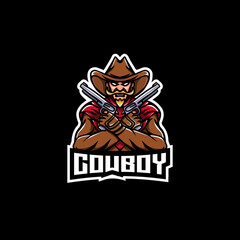 Cowboy mascot esport logo