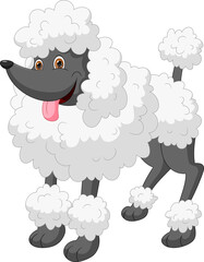 cute dog cartoon isolated on white background