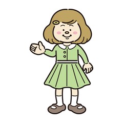 子ども　女の子　案内　全身