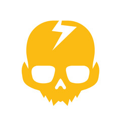 Illustration Vector Graphic of Thunder Skull Logo. Perfect to use for Technology Company