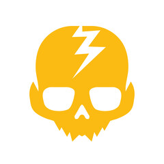 Illustration Vector Graphic of Thunder Skull Logo. Perfect to use for Technology Company