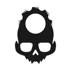Illustration Vector Graphic of Skull Gear Logo. Perfect to use for Technology Company