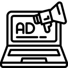 advertising line icon