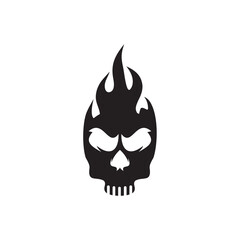 Skull head logo design template