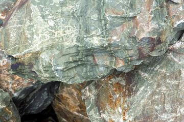 Fototapeta premium huge pile with boulders near the mountain