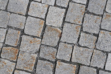 paving stones on the street