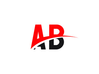 AB Letter Initial Logo Design Template