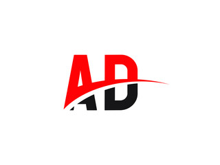 AD Letter Initial Logo Design Template