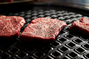 meat on the grill